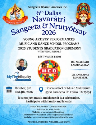 Dallas Navaratri Sangeeta And Nrutyotsav 2026